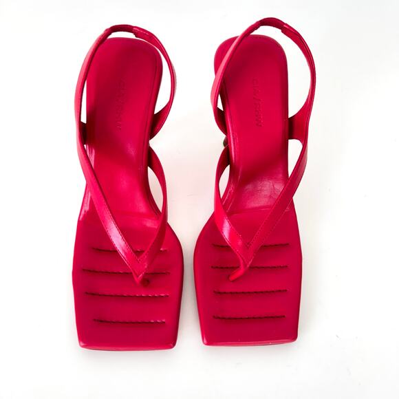 Gia Borghini x RHW Rosie Sandals Slingback Heeled Wedges Leather 36 (US6) - Picture 4 of 13